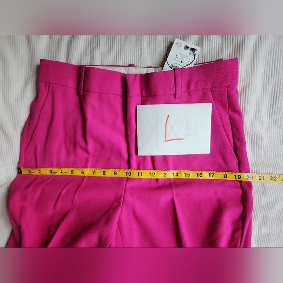 ZARA Coord Set Tailored Blazer + Flared Pants ZW Collection Fuschia BNWT - Picture 11 of 17
